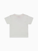 T-shirt girocollo bambino cotone tinta unita bianco con ricamo gelato - Gallo 1927 - Official Online Shop