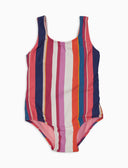 Costume intero bambina righe multicolor bianco - Gallo 1927 - Official Online Shop