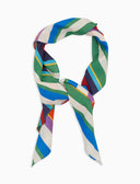 Bandana unisex cotone righe multicolor bianco - Gallo 1927 - Official Online Shop
