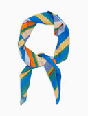 Bandana unisex cotone righe multicolor azzurro - Gallo 1927 - Official Online Shop