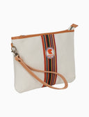 Bustina piatta unisex in canvas di cotone tinta unita bianco - Gallo 1927 - Official Online Shop