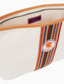Bustina piatta unisex in canvas di cotone tinta unita bianco - Gallo 1927 - Official Online Shop
