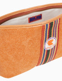 Bustina piatta unisex in canvas di cotone tinta unita arancio - Gallo 1927 - Official Online Shop