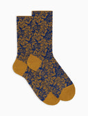 Calze corte donna cotone fantasia fiori giallo - Gallo 1927 - Official Online Shop