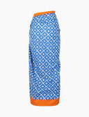 Pareo donna cotone fantasia rombi blu - Gallo 1927 - Official Online Shop