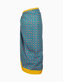 Pareo donna cotone fantasia rombi azzurro - Gallo 1927 - Official Online Shop