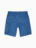 Bermuda cargo uomo cotone tinto capo tinta unita blu - Gallo 1927 - Official Online Shop