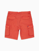 Bermuda cargo uomo cotone tinto capo tinta unita rosso - Gallo 1927 - Official Online Shop