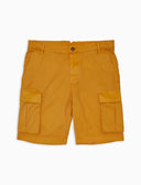 Bermuda cargo uomo cotone tinto capo tinta unita giallo - Gallo 1927 - Official Online Shop