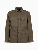 Overshirt unisex cotone tinto capo tinta unita verde - Gallo 1927 - Official Online Shop