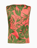 Top senza maniche donna fantasia fiori rosa - Gallo 1927 - Official Online Shop