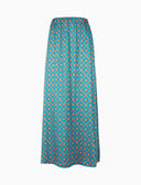 Gonna lunga donna fantasia rombi azzurro - Gallo 1927 - Official Online Shop