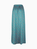 Gonna lunga donna fantasia rombi azzurro - Gallo 1927 - Official Online Shop