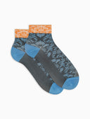 Calze cortissime donna viscosa fantasia broccato marrone - Gallo 1927 - Official Online Shop
