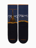 Calze corte donna cotone blu fantasia Torino Mole Antonelliana - Gallo 1927 - Official Online Shop