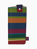 Porta occhiali unisex pelle martellata blu righe multicolor - Gallo 1927 - Official Online Shop