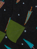 Calze lughe uomo cotone grigio fantasia ombrelli colorati - Gallo 1927 - Official Online Shop