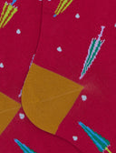 Calze lunghe donna cotone fucsia fantasia ombrelli colorati - Gallo 1927 - Official Online Shop