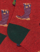 Calze lunghe donna cotone rosso fantasia stivali da pioggia - Gallo 1927 - Official Online Shop