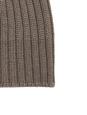 Calotta bambino lana, seta e cashmere beige a coste tinta unita - Gallo 1927 - Official Online Shop