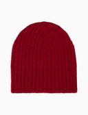 Calotta bambino lana, seta e cashmere rossa a coste tinta unita - Gallo 1927 - Official Online Shop