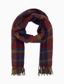 Sciarpa unisex double face lana viola fantasia geometrica - Gallo 1927 - Official Online Shop