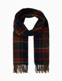 Sciarpa unisex double face lana blu fantasia geometrica - Gallo 1927 - Official Online Shop