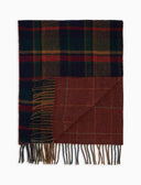 Sciarpa unisex double face lana blu fantasia geometrica - Gallo 1927 - Official Online Shop