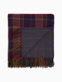 Plaid unisex double face lana blu fantasia geometrica - Gallo 1927 - Official Online Shop