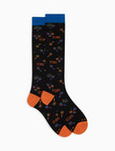 Calze lunghe uomo cotone nero fantasia tennis - Gallo 1927 - Official Online Shop