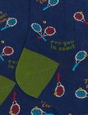Calze lunghe uomo cotone blu fantasia tennis - Gallo 1927 - Official Online Shop