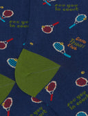 Calze corte uomo cotone blu fantasia tennis - Gallo 1927 - Official Online Shop