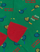 Calze corte uomo cotone verde fantasia tennis - Gallo 1927 - Official Online Shop