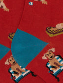 Calze lunghe uomo cotone arancio fantasia cani - Gallo 1927 - Official Online Shop