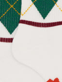 Calze corte unisex spugna di cotone bianco con losanga - Gallo 1927 - Official Online Shop