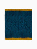 Scaldacollo unisex blu motivo treccia tinta unita - Gallo 1927 - Official Online Shop