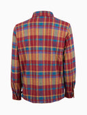 Camicia uomo rossa fantasia tartan diagonale - Gallo 1927 - Official Online Shop