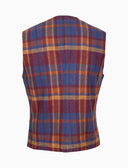 Gilet uomo blu fantasia tartan diagonale - Gallo 1927 - Official Online Shop
