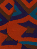 Calze lunghe uomo cotone arancio fantasia rombi concentrici - Gallo 1927 - Official Online Shop