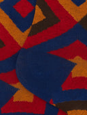 Calze lunghe uomo cotone blu fantasia rombi concentrici - Gallo 1927 - Official Online Shop