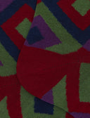 Calze corto uomo cotone bordò fantasia rombi concentrici - Gallo 1927 - Official Online Shop