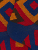 Calze corto uomo cotone blu fantasia rombi concentrici - Gallo 1927 - Official Online Shop