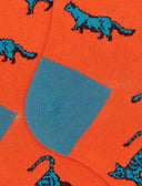Calze lunghe donna cotone arancio fantasia gatti - Gallo 1927 - Official Online Shop