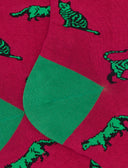 Calze corte donna cotone fucsia fantasia gatti - Gallo 1927 - Official Online Shop