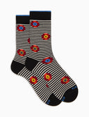 Calze corte uomo cotone nero fantasia dischi vinile - Gallo 1927 - Official Online Shop