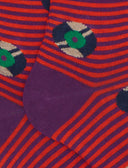 Calze lunghe donna cotone viola fantasia dischi vinile - Gallo 1927 - Official Online Shop