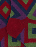 Calze lunghe bambino cotone bordò fantasia rombi concentrici - Gallo 1927 - Official Online Shop