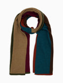 Sciarpa unisex lana verde fantasia color block - Gallo 1927 - Official Online Shop