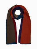 Sciarpa unisex lana viola fantasia color block - Gallo 1927 - Official Online Shop