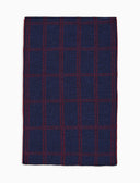 Sciarpa unisex double face lana blu fantasia window pane - Gallo 1927 - Official Online Shop